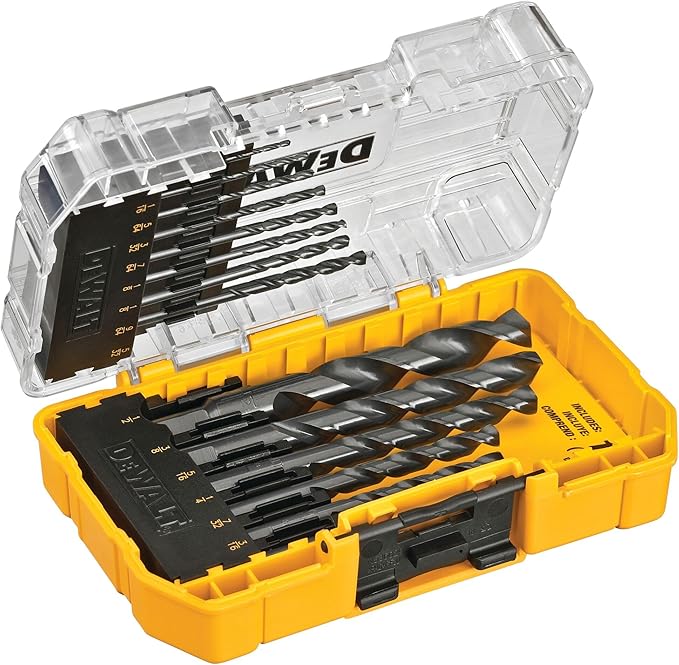 DEWALT Drill Bit Set, 14-Piece | 135 Degree Split Point | For Plastic, Wood and Metal | Pack of 5