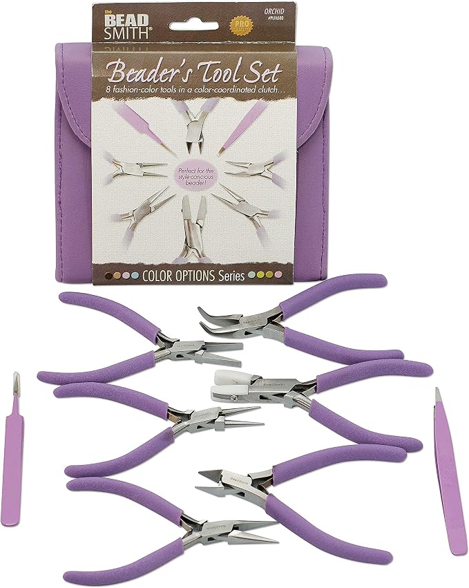 The Beadsmith Fashion Color Pliers, Jewelry Making Supply Set of 8