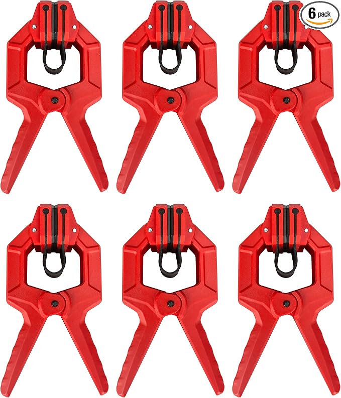 VMTW Band Clamp 6 pack for edge clamping, banding on shelving, cabinet edges, plywood edging, laminations