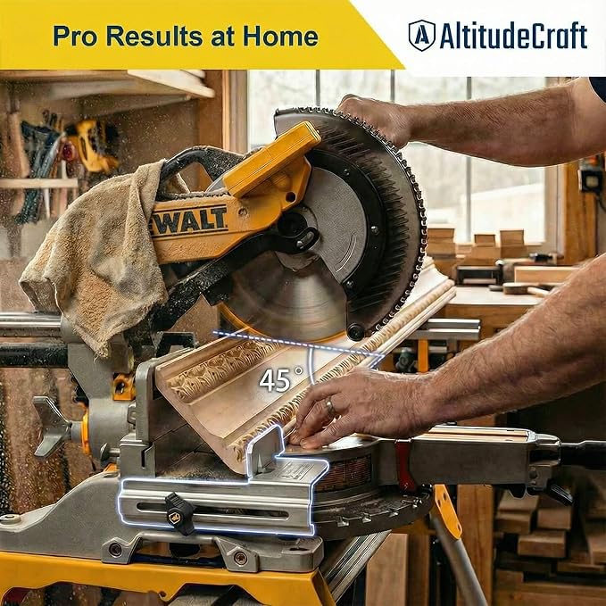 Crown Stops for Miter Saw - Simplifies Compound Angle Cutting, Heavy Duty Crown Molding Jig Fits DEWALT DWS780 DW718 DW716 & Other DEWALT Models
