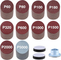 LET'S RESIN LRP-2393 4-in-1 Resin Sander Accessory Kit - 203pcs 2 Inch Hook & Loop Sandpapers, Sanding Disc & 2*Buffing Pads (60/80/100/180/320/600/1000/1500/2000/5000) for Resin Crafts