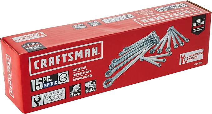 CRAFTSMAN Wrench Set, Metric, 15Piece (CMMT12066)
