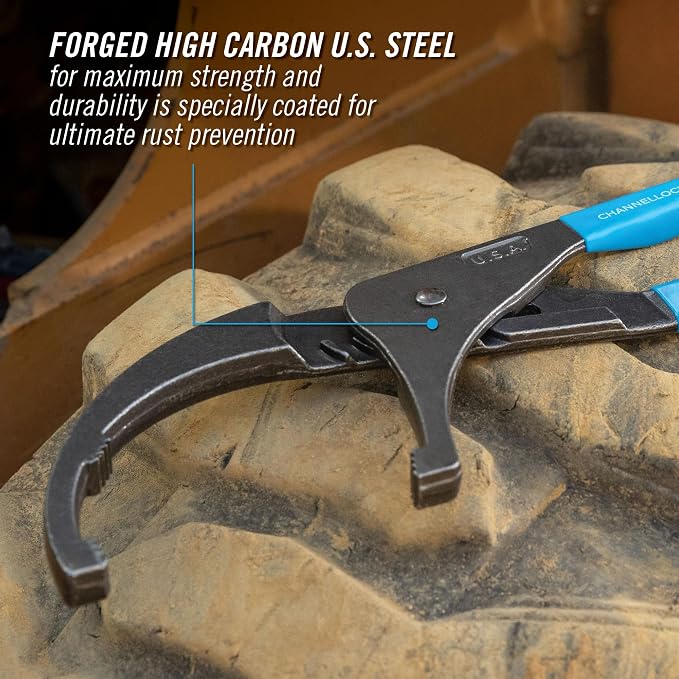 Channellock Oil Filter Plier 215 - Adjustable Slip-Joint, 5-1/2 In Max Dia - 15-Inch