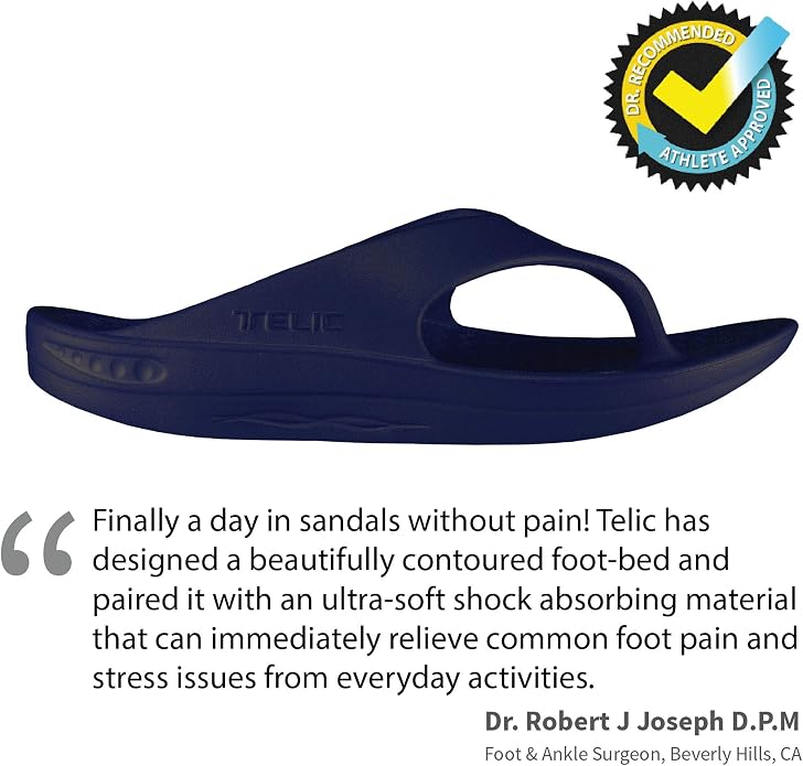 Telic Unisex Adult Energy Flip Flop Arch Support Cushioned Sandals