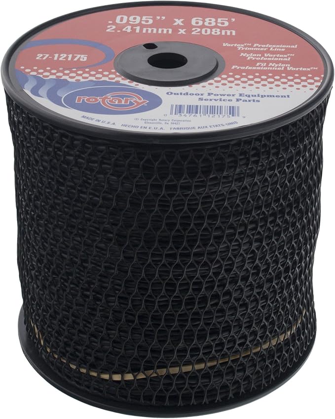 Rotary Item 12175, Trimmer Line .095 Md Spool Black Vortex Line