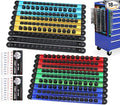 18-Piece Magnetic Socket Holder Organizer Set (Holds 240 Sockets), Heavy Duty 1/2, 3/8, 1/4-Inch Socket Racks Premium Quality Socket-Clip Rail Holder Aluminum Sockets Rack Kit for Tool Box Drawer