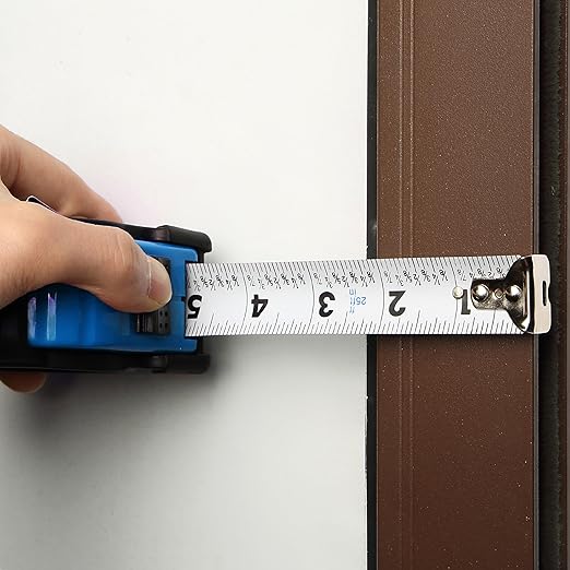 Mr. Pen- Retractable Tape Measure 25 ft, Light Blue, Easy Read, Steel Retractable Measuring Tape with Fractions, Ideal for Construction & DIY Projects