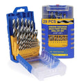 Fisch Chrome Vanadium Brad Point Wood Drill Bit Set, 29-Piece (1/16″–1/2″), Precision Woodworking Drill Bits, Compatible with Standard Drills, for DIY & Professional Use