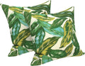 LVTXIII Outdoor Pillows 20x20 Inch, 2 Pack Large Decorative Square Throw Pillows with Inserts for Couch, Bed, Floor Seating, Patio Furniture, Lush Leaf Jungle