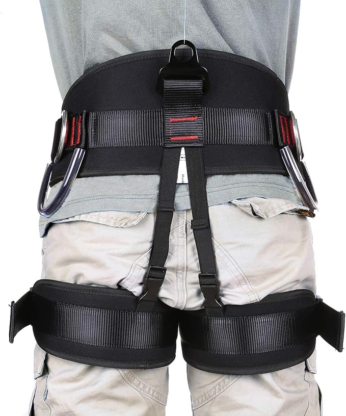 Adjustable Thickness Climbing Harness Half Body Harnesses for Fire Rescuing Caving Rock Climbing Rappelling Tree Protect Waist Safety Belts