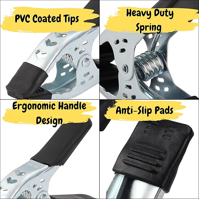 Mr. Pen- Spring Clamps, 2 Pack, 6 Inches, Heavy Duty, Metal, Spring Clips