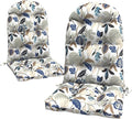 LVTXIII Outdoor Adirondack Chair Cushions, 44x19x4 Inch Non-Slip High Back Rocking Chair Cushion, Tufted Seat Cushion for Patio Furniture, Set of 2, Breeze Leaves Beige
