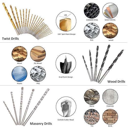 KingTool Drilling and Driving Accessory Kit (KingTool 318-Pieces Screwdriver and Drill Bit Set)
