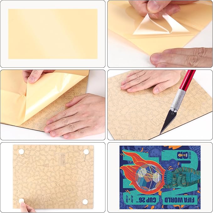 FIFA World Cup 2026 City Puzzle NYNJ Poster - Wooden Puzzle for Adult, 200 Pieces Unique Shape Puzzle, 5MM Thick, Creative Collectible Gift for Fans, Officially Licensed Product, 9.3x11.8''
