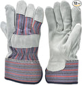G & F PRODUCTS Cowhide Leather Work Gloves with Suede Finish Palm rubberized safety cuff,(Pack of 60)