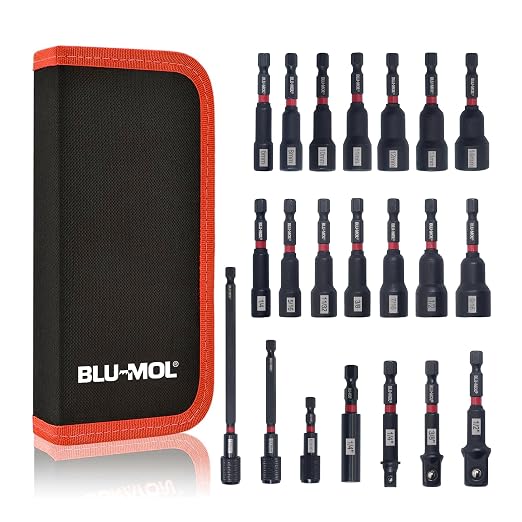 Disston E0100522 2 pc Premium Magnetic Nut Driver Set carrying case. Set includes both Metric and Standard as well as spring loaded adaptors and 3 extentions with bit holder