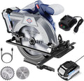 20V MAX Circular Saw, Cordless Sidewinder Style Portable Sierra Cicular, Battery Powered Circle Saws Cordless, 6-1/2-Inch Blade, 5600 RPM,