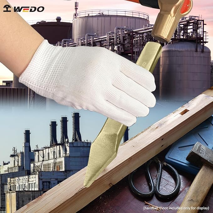 WEDO Non-sparking Cross Cutting Chisel, Aluminum Bronze, DIN Standard, BAM & FM Certificate, 5x8x300mm.