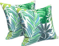 LVTXIII Outdoor/Indoor Throw Pillows, Decorative Throw Pillows with Inserts, 18"x18" Square Pillows for Bed, Couch, Sofa and Patio Furniture (Set of 2, Islamorada Blue Green)