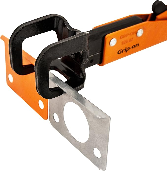 Grip-On 92507 7-Inch Axial Grip JJ-Shaped Locking Pliers in Orange Epoxy