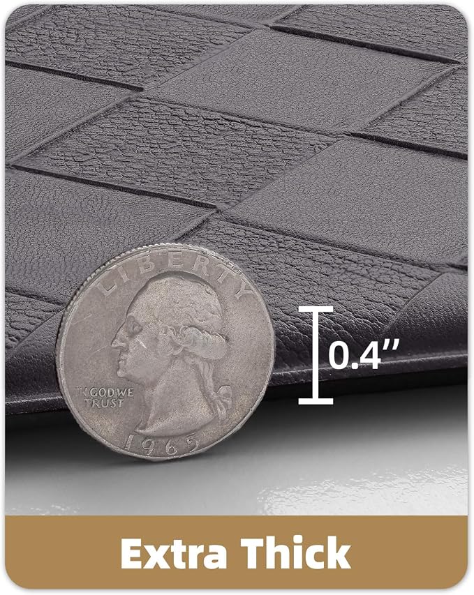 Color&Geometry Anti Fatigue Cushioned Kitchen Floor Mats,24"X87",Long Runner Rug Non Slip Waterproof,Memory Foam Padded Standing Mat for Front Sink,Grey