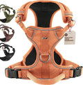 Freudentier No Pull Dog Harness with Handle, Front & Back Clips, Reflective | Soft breathable mesh padding - perfect fit with no chafing or slipping - comfortable dog vest for small, medium & large dogs