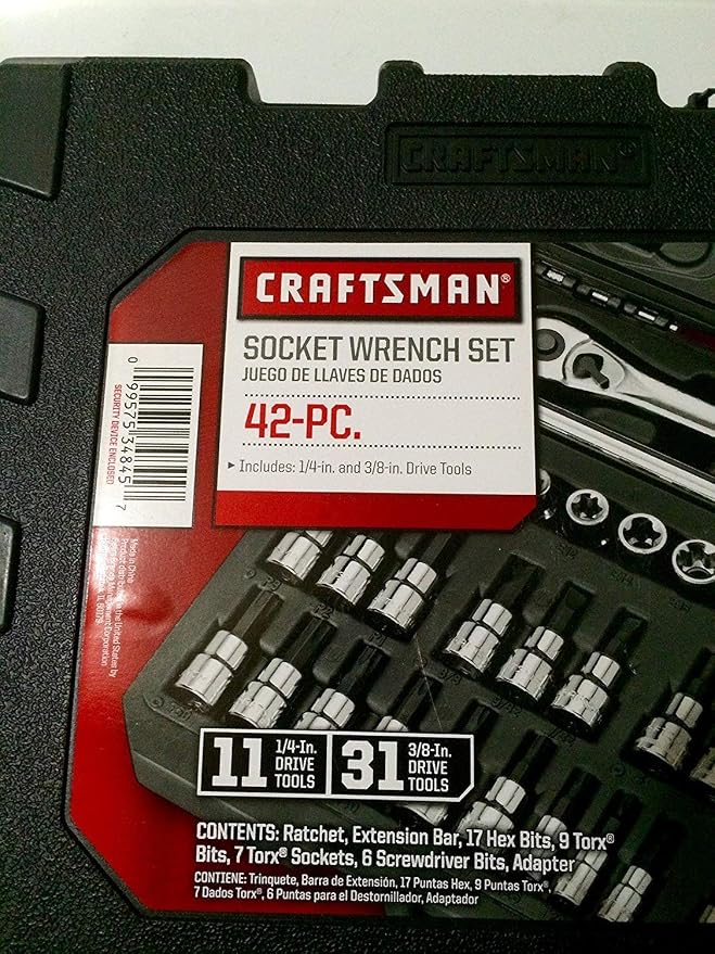Craftsman 42 pc. Hex and Torx Bit Socket Super Set, 1/4 and 3/8 in. Drives