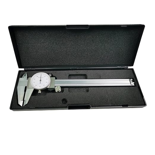 HFS(R) 2PCs/Pack, 0-6" Imperial Calipers 4 Way Dial Caliper 0.001" Shock Proof Plastic Case