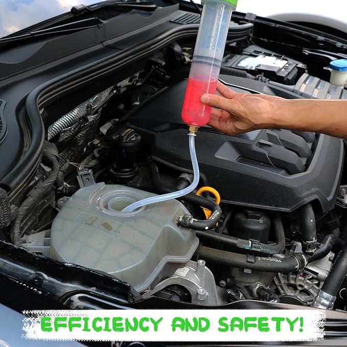 SWANLAKE 200cc Fluid Extractor, Extraction&Fill Pump,Fluid Syringe Pump Manual Suction Vacuum Fuel Car Transfer