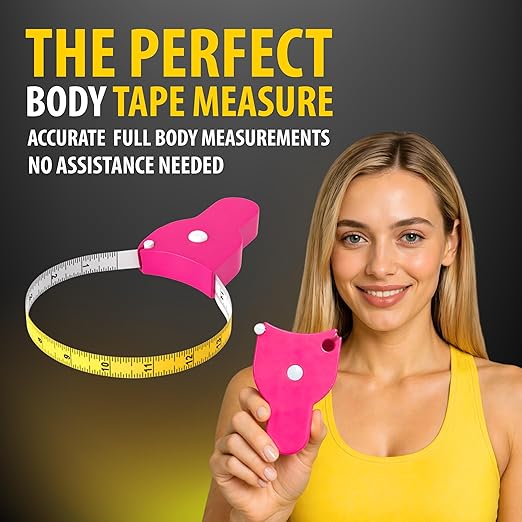 Perfect Body Tape Measure - 80 Inch Automatic Telescopic Tape Measure - Retractable Measuring Tape for Body: Waist, Hip, Bust, Arms, and More (Pink - 80 inch)