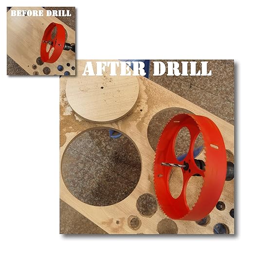 6.5 Inch Hole Saw with Arbor for Metal Wood Plastic, 6-1/2 in Bi-Metal Hole Cutter for Different Project with Smooth and Flat Drilling Edge, Fast Chip Removal,Lighter and Portable