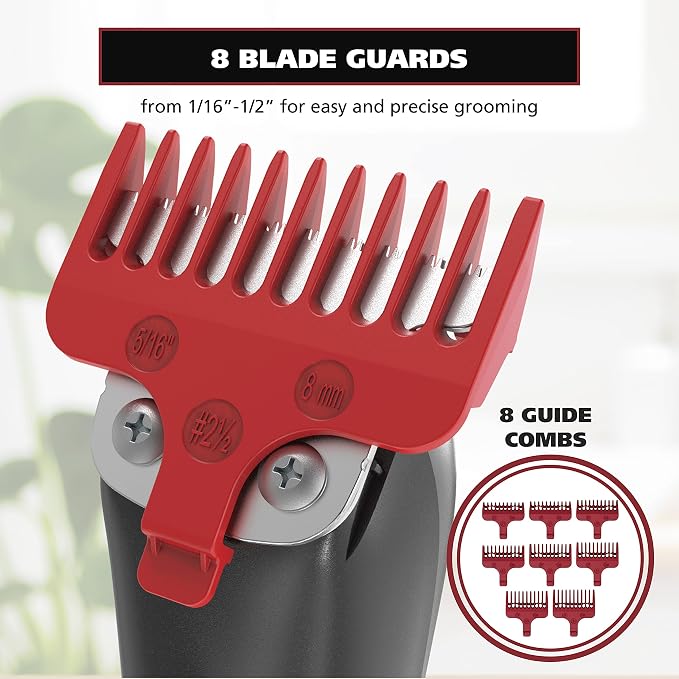Wahl Edge Pro Bump Free Corded Beard Trimmer for Men Touch Up Trimmer & Grooming Detailer Kit – Perfect for Edging Beards,Mustaches,Hair,& Stubble,– Model 9686-300,(Pack of 3)