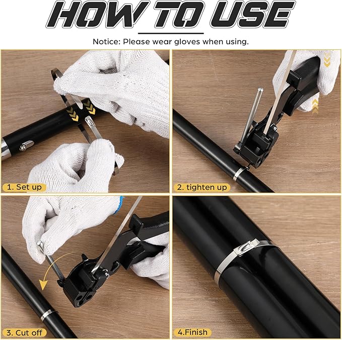 Stainless Steel Cable Tie Gun Kit, 200 Pcs Metal Zip Ties (100 Each of 8/11.8 Inch), Adjustable Fastening and Cutting Tools for Fence, Chain Link Fence, Pipe, Industrial Use