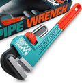Heavy Duty Pipe Wrench, 24" Adjustable Straight Plumbing Wrench, High Drop-Forged jaws, Professional Pipeline Tool for Water Pipe Fittings, Mechanical assembly, Workshop Operations