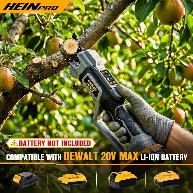 2-3/4" Cordless Pruning Shears Compatible with DeWalt 20V MAX Battery | Brushless Motor Electric Pruner for Gardening , SK5 Non-Stick Blades, Dual Cutting Modes, LED Display (Battery Not Included)