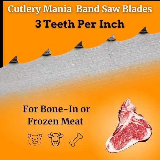 Cutlery Mania Band Saw Blade (Bone-in) 5/8x.022x3TPIx135 (4-Pack)