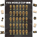 FIFA World Cup 2026 Wooden Jigsaw-Puzzle,Gift for Soccer Fan-360° Trophy | Official Licensed,5MM Thick Soccer puzzles,Long-Lasting Display sports memorabilia collector,300 Pieces Irregular Shape