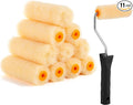 Bates- Paint Rollers, 4 inch Paint Roller with 10 Covers, Cream, Wall Painting Tool