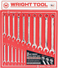 SAE Combination Wrench w/Full Polish Finish Display 17 pcs