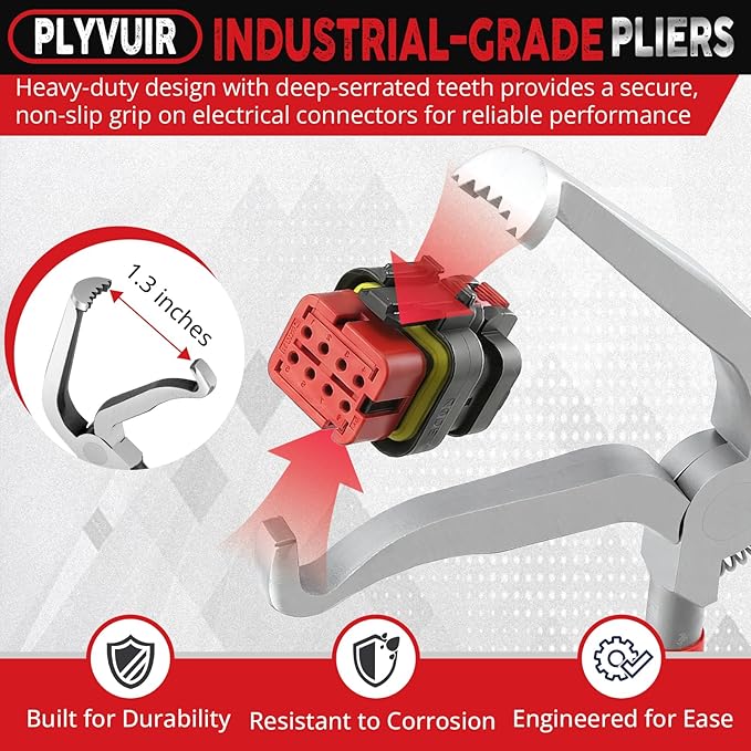 7PCS Electrical Disconnect Pliers, Automotive Electrical Disconnect Pliers, Connector Removal Tool Kit for Cars, Trucks & SUVs with Storage Bag & Gloves