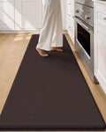 Color&Geometry Anti Fatigue Cushion Kitchen Mat for Floor -24"x94",Wide,Easy Clean, Water & Oil Proof, Anti Slip, Foam Rubber Runner Rug for Front Sink Comfort Standing,Brown