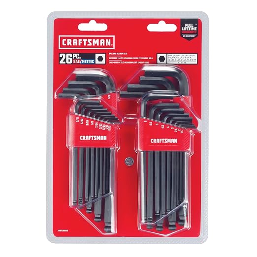 CRAFTSMAN Ball End Hex Key Set, SAE/MM, 26 Piece (CMHT26009)