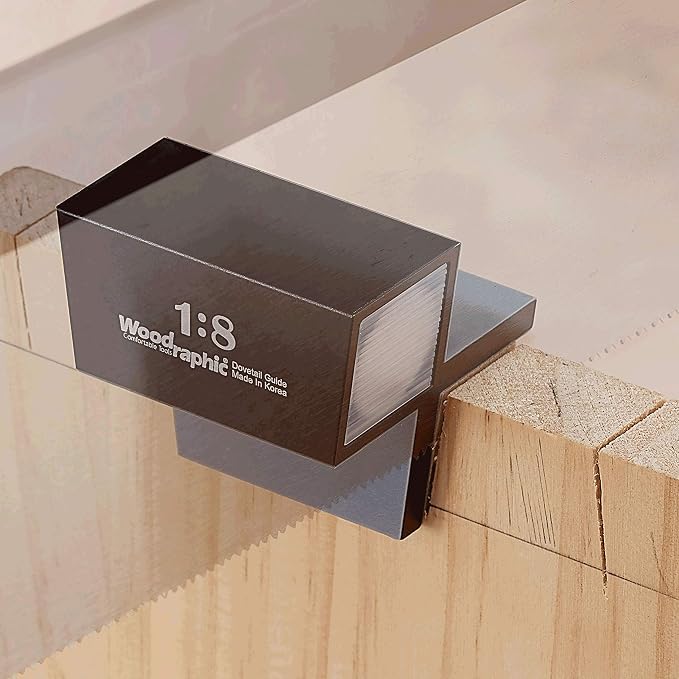 Dovetail Saw Guide – 1:8 Angle for Hard Wood – CNC Machined Magnetic Layout Tool for Accurate Joinery, Marking Lines, and Hand-Cut Woodworking Projects