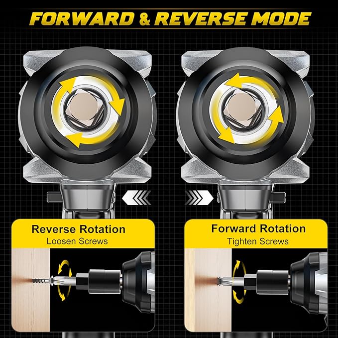 DIYtoolifz Cordless Impact Wrench 1/2 inch Compatible with DeWalt 20v Battery, 1000Ft-lbs(1360N.m) High Torque Impact Driver with 4-Modes, LED Light, Electric Impact Gun for Car/Truck/Mower(Bare Tool)
