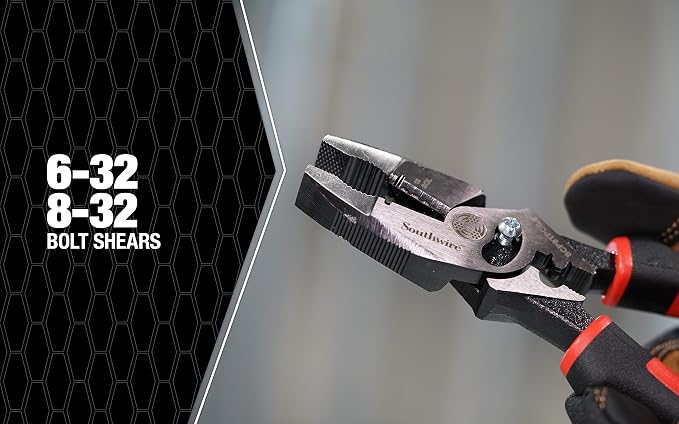 Southwire Sidecut Plier 9-Inch Combination Tool - Delivers Maximum Precision Cuts & Versatile Functionality - Reamer, Stripper, Crimper, Bolt Shear - Fire Rivet Construction