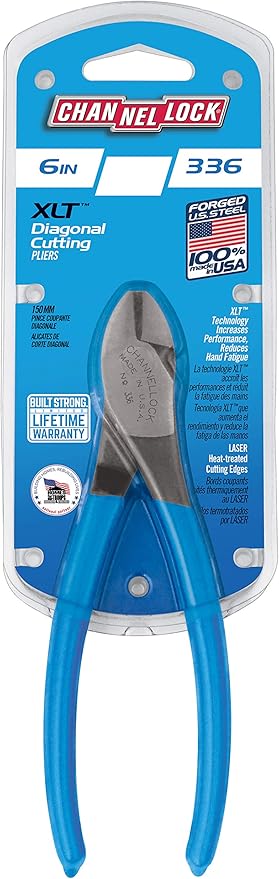 Channellock Diagonal Cutting Pliers 336 - Knife & Anvil Edge, High Carbon Steel, USA - 6 in