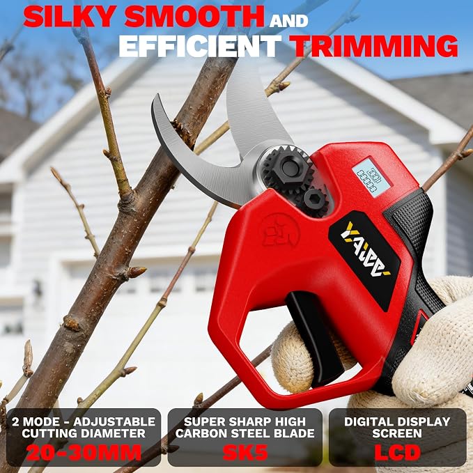 2-In-1 Electric Pruning Shears Set Compatible with Milwaukee 18V Battery, 6.9FT Adjustable Pole Pruner with 1.2" Cut Brushless Electric Branch Cutter for Gardening & Tree Trimmer (No Battery)