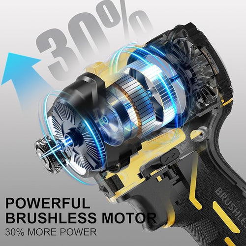 1/4-Inch Impact Driver Compatible with Dewalt 20V 60V Max Battery (Tool Only), 2212 in-lbs Torque, 4-Speed, Brushless Motor, LED Light