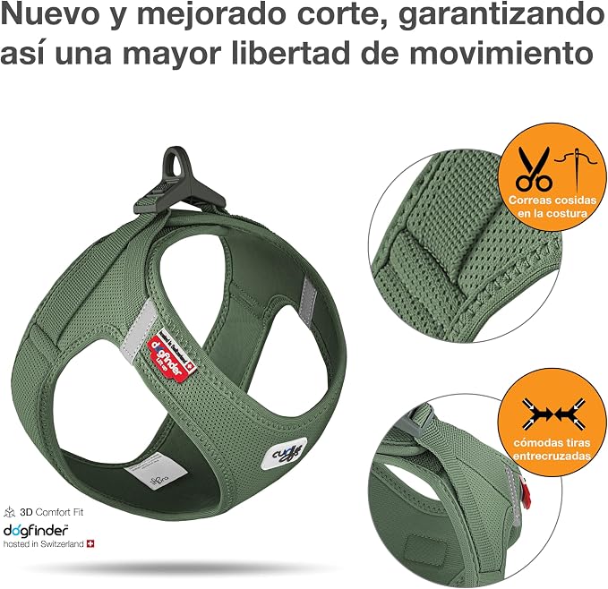 Vest Harness curli Clasp Air-Mesh Moss 2XS