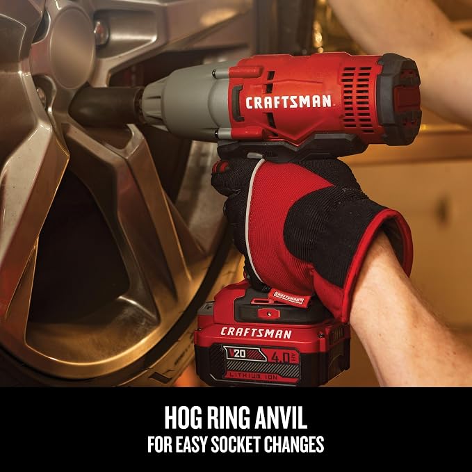 CRAFTSMAN V20 Cordless Impact Wrench, 1/2 inch, Bare Tool Only (CMCF900B)